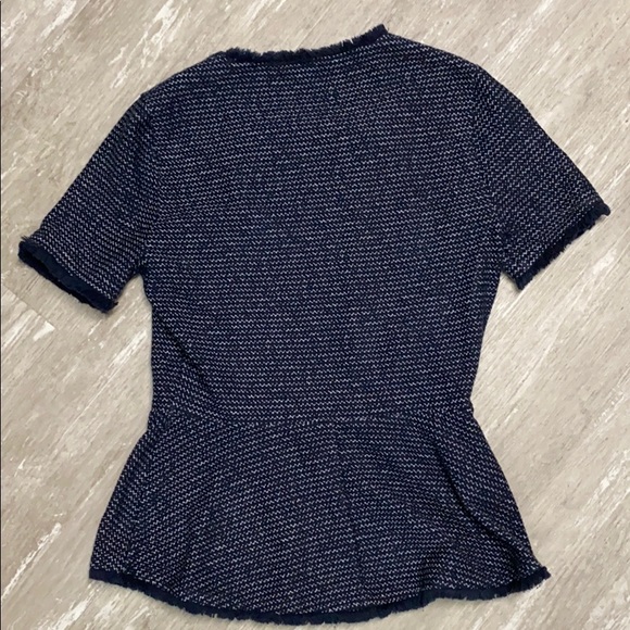 BCBG NAVY BLUE PEPLUM TOP - Picture 4 of 4